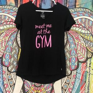 “meet me at the gym” athletic t-shirt